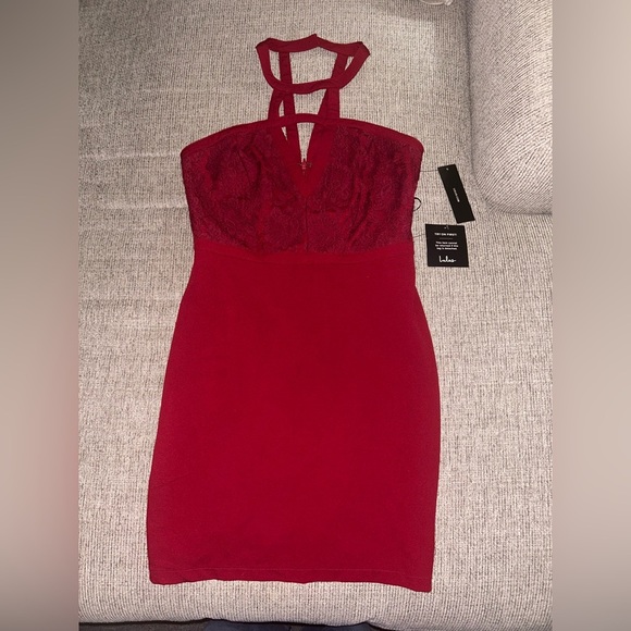 NWT Lulu's Chic Red Mini Dress - Picture 5 of 7
